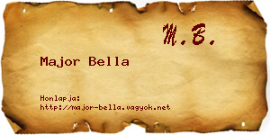 Major Bella névjegykártya